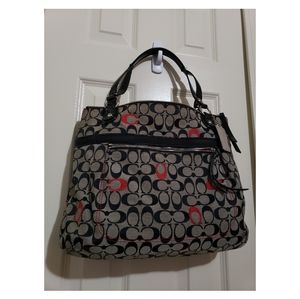 Black and Red Coach Purse